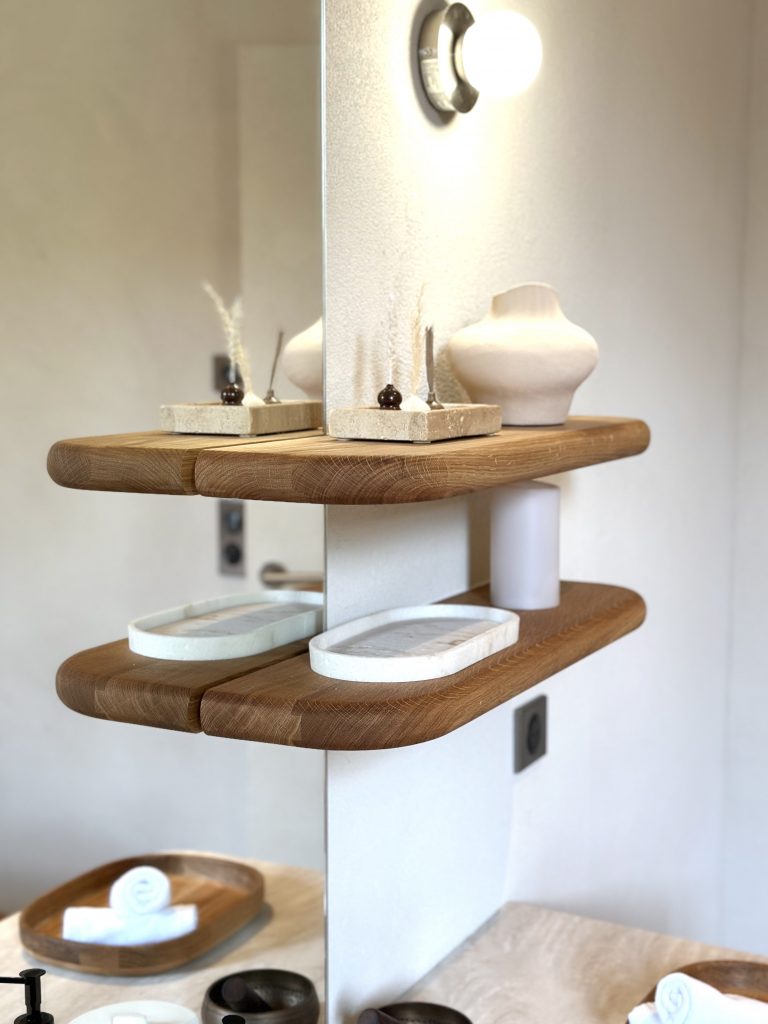 etagère arrondie bois